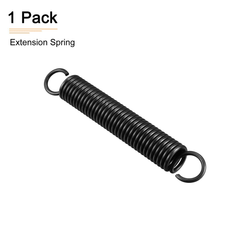 [Australia - AusPower] - 2.5x18x125mm(WxODxL) Extension Spring - 1Pack - Good for Home Repair Machinery - Manganese Steel Extended Compressed Spring - Black 2.5x18x125mm 