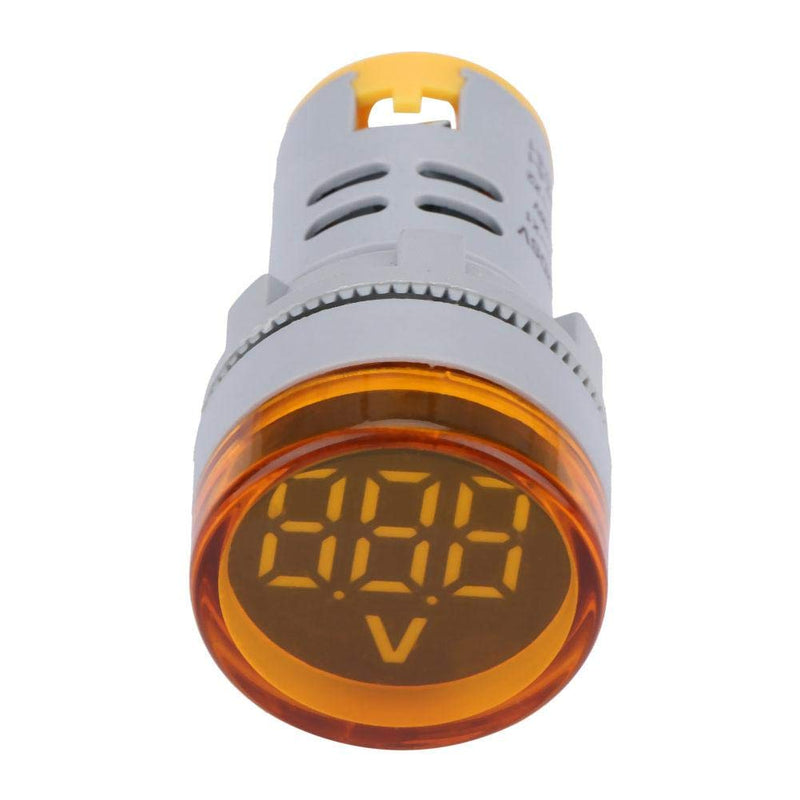 [Australia - AusPower] - YWBL-WH DC Voltage Display Digital LED Display Voltmeter 6-100V Voltage Meter Monitor Round Lamp Tester Indicator Light Panel Yellow 