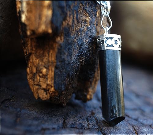 Black Tourmaline Necklace - Natural Healing Crystal Pendant for Powerful Protection from Negative Energy. Stress Relief. Raw Stone Jewelry for Men & Women