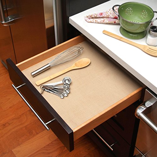 Con-Tact Brand Grip-N-Stick Adhesive Grip Shelf & Drawer Liner, 18 Inches by 4 Feet, Taupe 18"W x 48"L