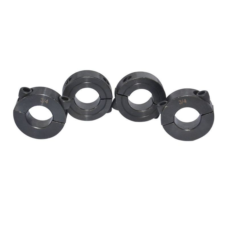 [Australia - AusPower] - Double Split Shaft Collar 1" Bore Width 1/2 Inch Oxide Set Style Black (4 Pcs) 1" Double Split Clamp-On 