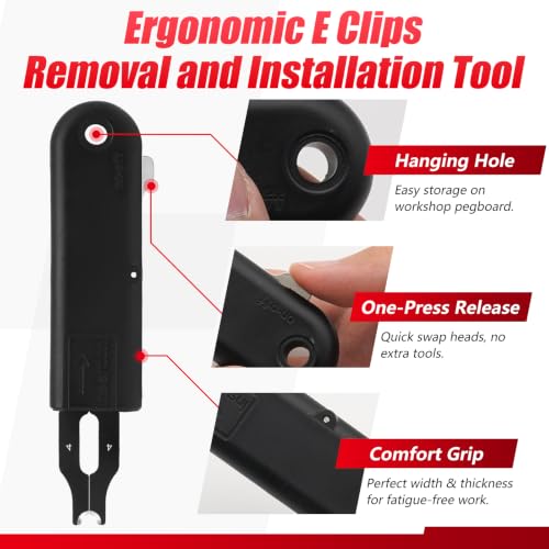 Y-zuisoumt 3mm and 4mm E Clips Assortment Kit with installation and removal tool, 400 external retaining rings