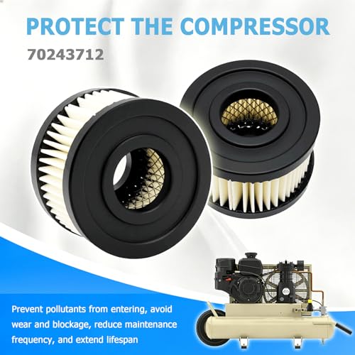 2-piece totuhuid air compressor filter elements, model 70243712, replacement filters