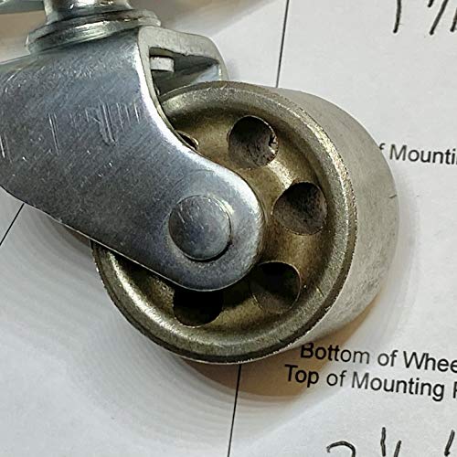 1-3/8" Piano Rear Caster/Wheel for Spinet/Console Vertical Pianos w Hardware
