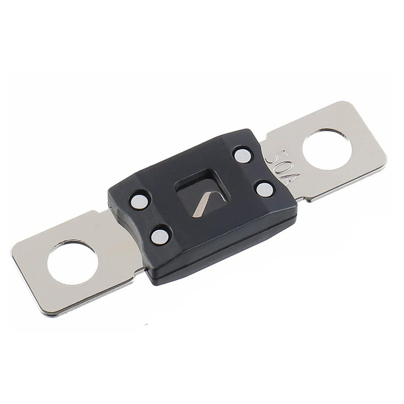 [Australia - AusPower] - BOJACK MEGA/AMG High Current Fuse Bolt-on Fuse 50A Amp for Cars, Trucks, Construction Vehicles, Buses, Caravans (Pack of 2 ANM Fuses 50A) 
