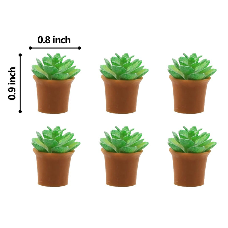 [Australia - AusPower] - Door Hinge Heads Decorative Topper - Succulent Hinge Head Magnet Set of 6 - Potted Plant Door Hinge Head Home Decoration 