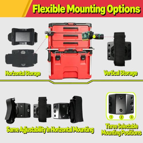 AIYULONG tool holder with straps for Milwaukee Packout toolbox, featuring multiple tool holsters