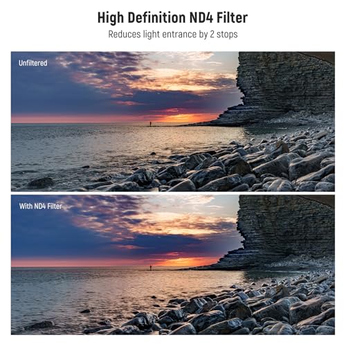 NEEWER 49mm UV/CPL/ND Lens Filter Kit with Hard Shell Storage Case, Multicoated Optical Glass & Aluminum Alloy Frame, UV + Circular Polarizer (CPL) + Neutral Density (ND4) Filter for Camera Lens UV+CPL+ND4