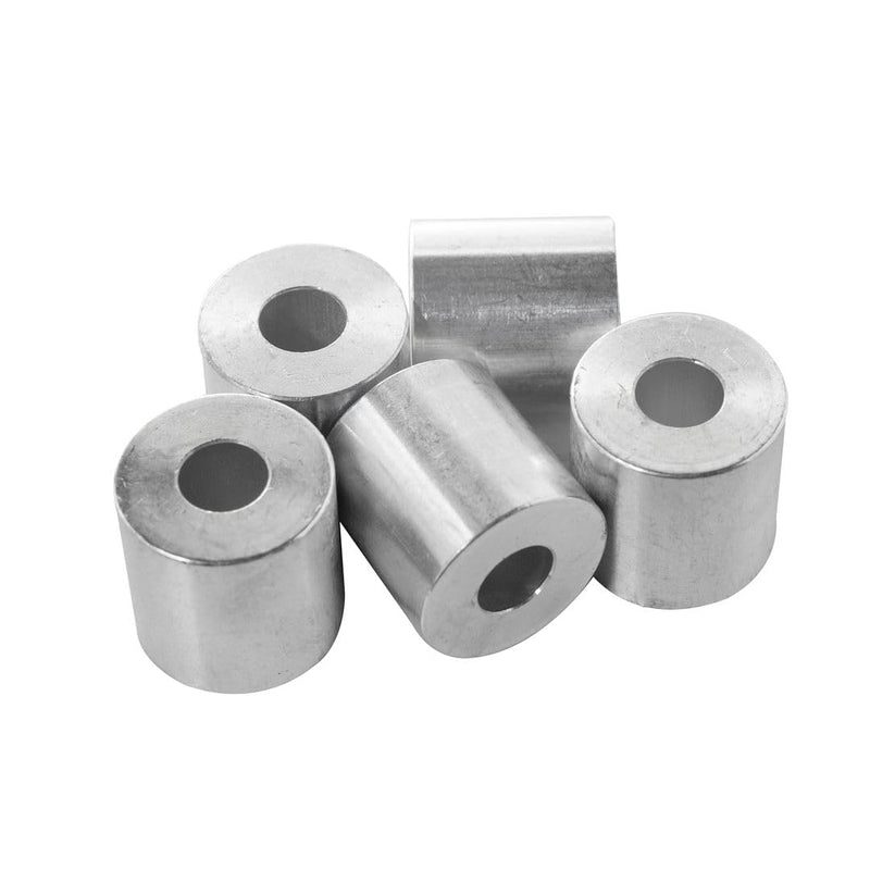 [Australia - AusPower] - Aluminum Spacer 1" OD x 3/8" ID x Choose Your Length, Round Spacer Unthreaded Standoff Bushing Plain Finish, Fits Screws Bolt 3/8" or M10 by Metal Spacers Online (1" Length, 5 Pack) 1" Length 