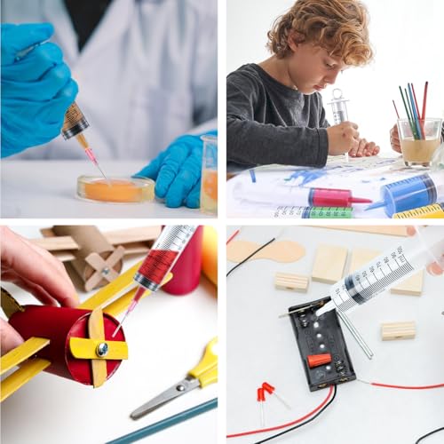 100 ml syringe, colostrum syringe with 20G needle and hose | Reusable dosing syringe for laboratory, garden and industry