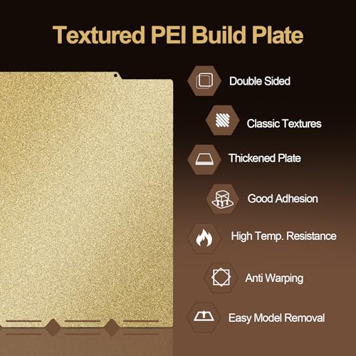 IdeaFormer U1 Textured PEI Build Plate for Snapmaker 270 x 270 mm, Double Sided PEI Printing Plate Spring Steel Print Bed for Snapmaker U1 3D Printer