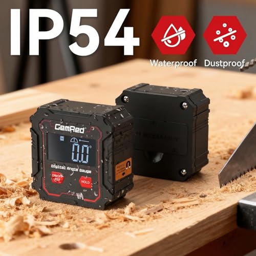 GemRed Digital Angle Gauge DAG-V1 protractor with LCD display and angle measurement controls