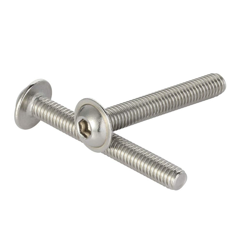 [Australia - AusPower] - M6-1.0 x 16mm Flanged Button Head Socket Cap Screws, Stainless Steel 18-8 (304), Bright Finish, Full Thread, Allen Socket Drive, 25 PCS M6 x 16mm 