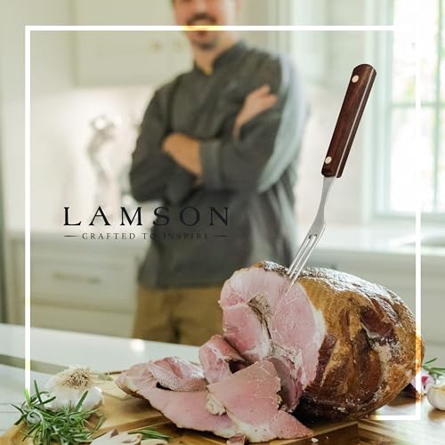 Lamson Pickle Fork, 3 Tine Stainless Cooking Fork, Walnut Handle, 7 In 3-Tines 7"