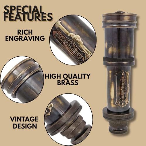 Antique Brass Pirate Spyglass Telescope