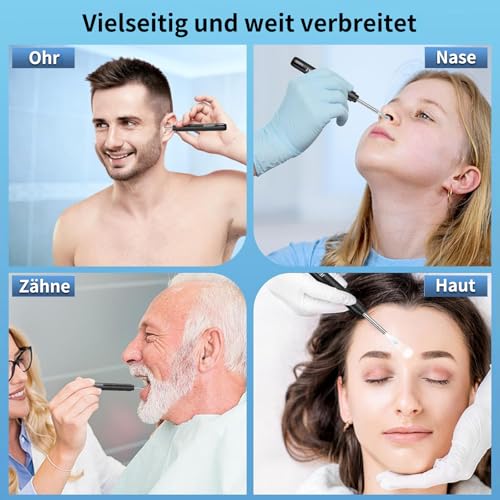 Miluna Ear Cleaner, OIP67 Waterproof Ear Clear with 6 LEDs, Miluna Pro Ear Cleaner with 1080P HD WiFi Camera, Ear Wax Remover Otoscope for iPhone, iPad and Android Smartphones Black