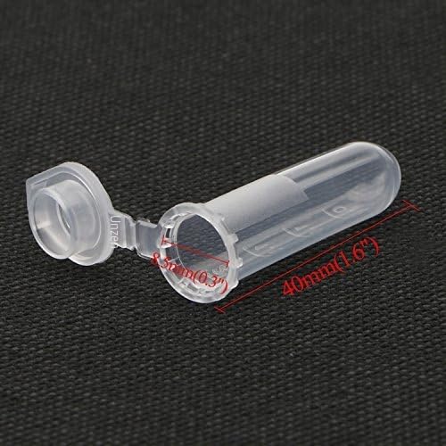 Plastic Vials 2ml 100 Pcs Laboratory Sample Vials | Sample Storage Container Snap Lock Tapered Base Lab