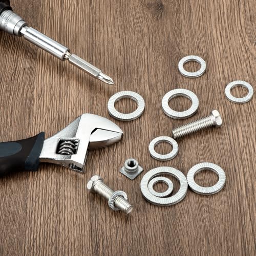 uxcell M6 wedge locking washers, 40-piece manganese steel set for bolt fastening