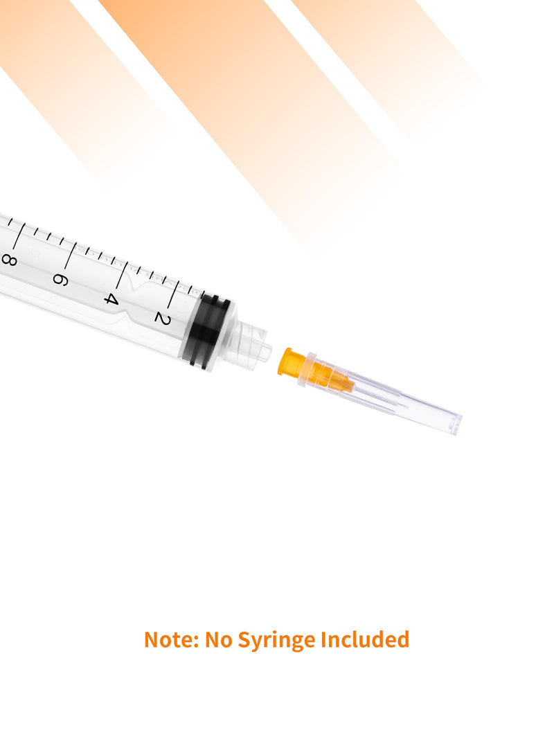 [Australia - AusPower] - 100Pack 25 Gauge 0.5 Inch Disposable Luer Lock Accessories, Individually Wrapped 25 G-0.5”-13mm 100 