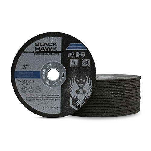 [Australia - AusPower] - BHA Metal and Stainless Steel Cut Off Wheels for Die Grinders, 3 x 1/32 x 3/8 - 25 Pack 3 x 1/32 x 3/8 
