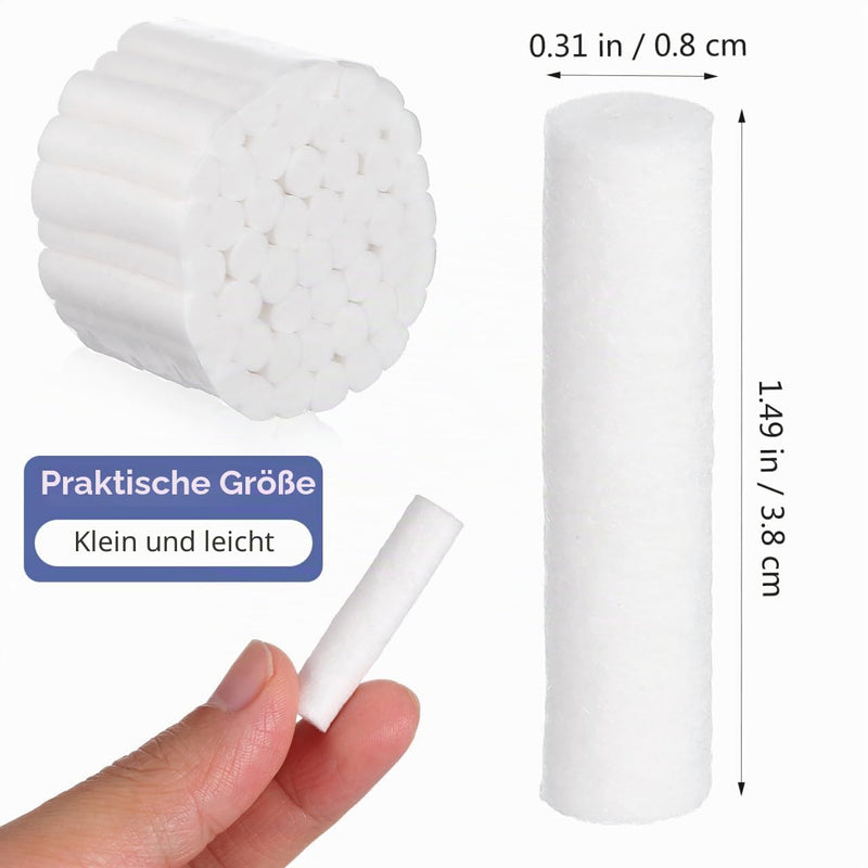 Gadpiparty Pack of 250 Highly Absorbent Dental Cotton Rolls Dentist Cotton Roll Hemostatic Cotton Swabs for Oral Care Nosebleed Stopper Lightweight Flexible Mouthwash Roll