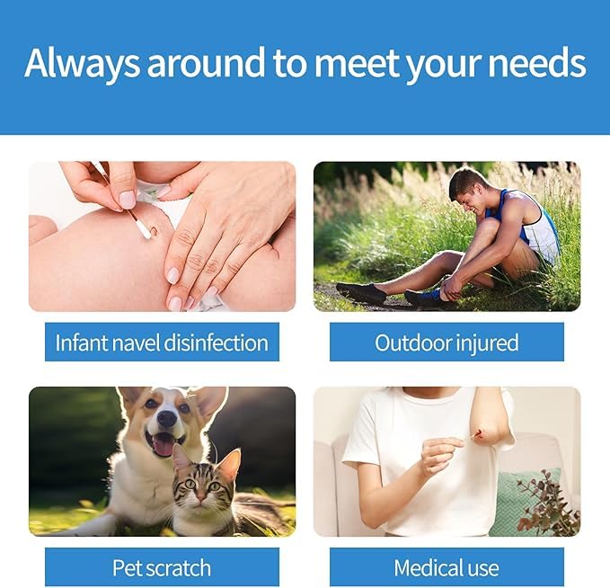 [Australia - AusPower] - Svaha 50 Sticks Iodophor Swabs with Povidone Iodine - Solution Outdoor First Aid Swabsticks for Skin Cleansing and Preparation 50 Count 
