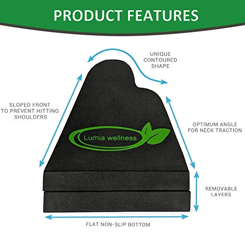 [Australia - AusPower] - Cervical Orthotic Traction Block, Firm, FSA/HSA Eligible, Spinal & Neck Alignment, Cervical Traction Device & Neck Stretcher 