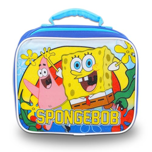 Spongebob Backpack and Lunch Box Set for Toddlers School Bundle + More