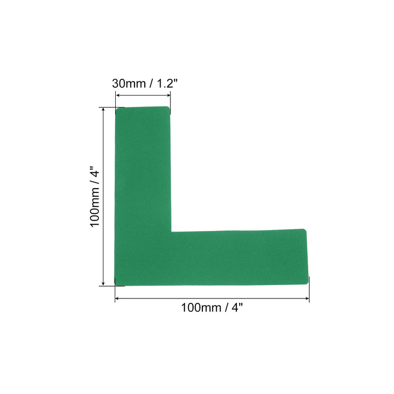 [Australia - AusPower] - PATIKIL 5s Location Marking Corner 4x4x1.2 Inch 20 Pack L Shaped Floor Marker for Office Table Top, Desk, Warehouse Floor, Green 4x4 Inch 
