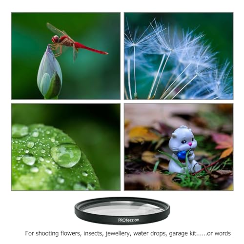 PROfezzion 77mm Close-Up Macro Photography Filter Set (+2 +4 +8 +10) Close-Up Filter Kit