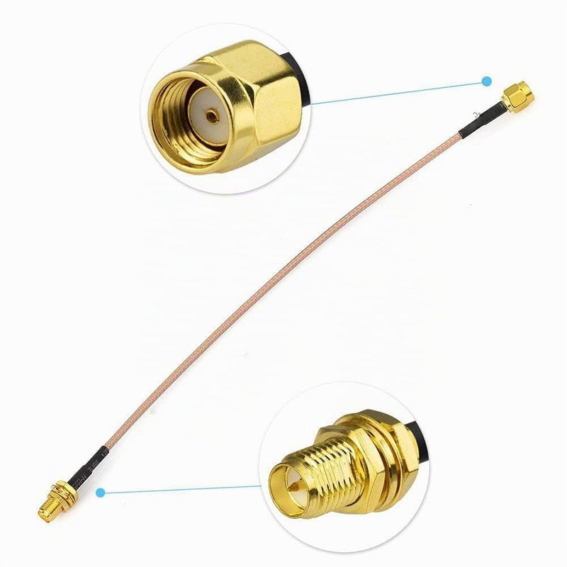 Bingfu RP-SMA Male to RP-SMA Female Cable 30cm RG316 WiFi Antenna Extension Coaxial Cable (Pack of 2) for Wireless Mini PCI Express PCIE Network Cards WiFi Adapter WiFi Router Gateway | Coaxial extension cable for PCIe WLAN cards, WLAN adapter, WiFi ro...