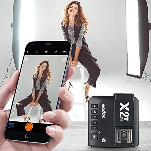 Godox X2T-N Wireless Flash Trigger Compatible with Nikon Camera Bluetooth Connection APP Control 1/8000s HSS Transmitter for Godox V1N TT685N TT350N V860II-N TT600 AD200 (X2T N Compatible with Nikon)