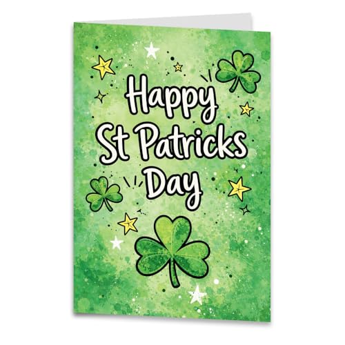 LimaLima St Patricks Day Card Irish Shamrock Gift For Men Women Friends & Family