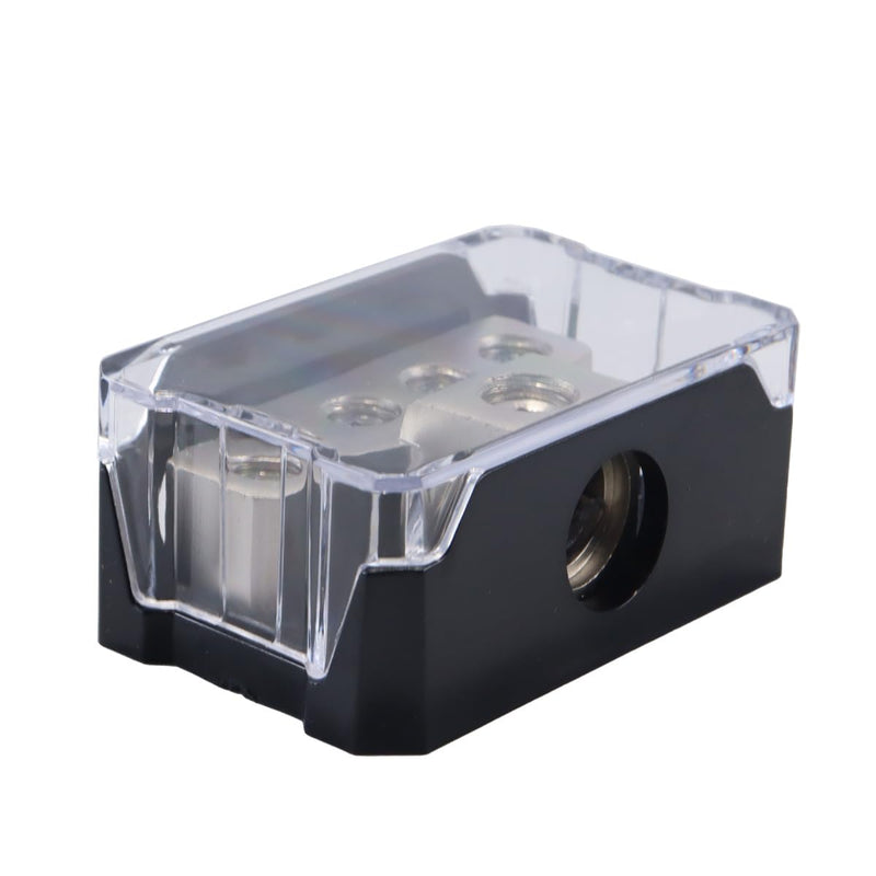 Ticha Power Distribution Block, 4 Way Power Distribution Cart 1 x 0GA Input 4 x 4GA Output Block Distribution Block Splitter for Car Boat Vehicle Audio