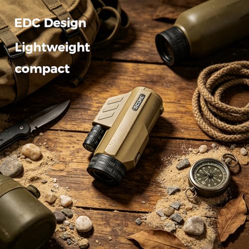 12x32 Monocular Telescope,Compact Waterproof Fogproof for Bird Watching 12x32 Desert color