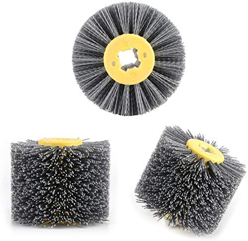 [Australia - AusPower] - Nylon Brush Polishing Brush, Wire Drawing Wheel Brush Polishing Disc Grit #120 Brush Flexible for Drill for Polishing Wire for Wood Brushes Machine Satin Machine Bristle Brush 