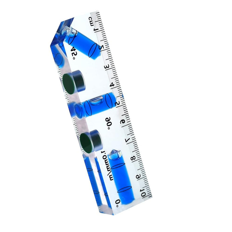 [Australia - AusPower] - Magnetic Level Tool with Angle Gauge, 45 Degree Board, Bubble Level with Strong Magnets, Mini Water Scale for Construction (102mm) 102mm 