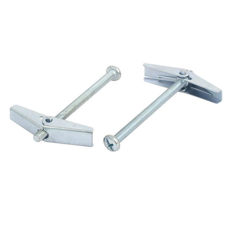 [Australia - AusPower] - uxcell M5 x 75mm Male Thread Spring Loaded Hollow Wall Round Head Toggle Bolt 10pcs 