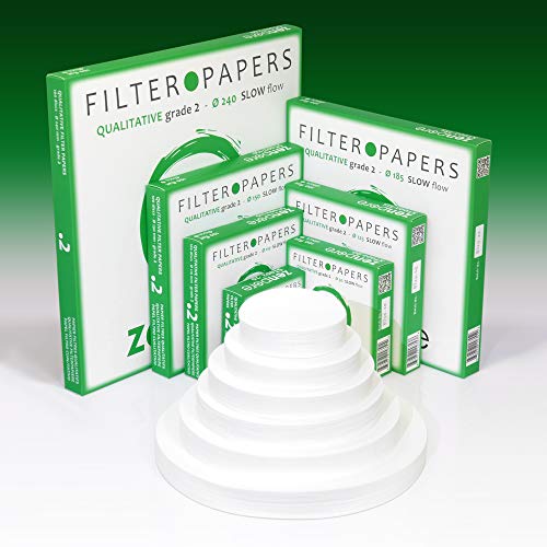 11 cm Laboratory Filter Paper, Quality Standard Grade 2 - Slow Flow 110 mm (100 Discs) 11cm Durchmesser