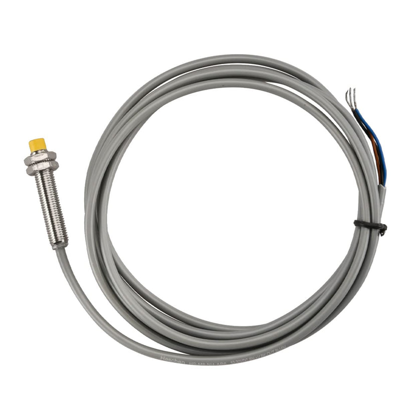 [Australia - AusPower] - Heschen 4mm Inductive Proximity Sensor Switch, HS-M8-Ni4-AP6, Non-Built-in, Cylindrical Type, DC10-30V 200mA, PNP NO (Normally Open), 3 Wire, CE 