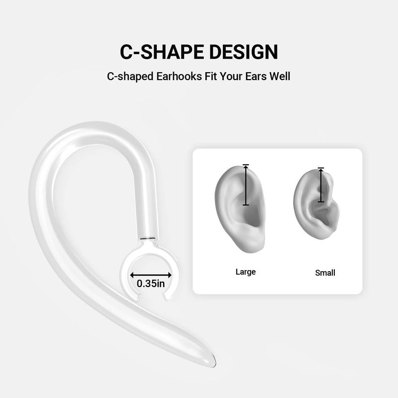[Australia - AusPower] - Timekettle Accessories for WT2 Edge/W3 Translator Earbuds, Including 1 Pair of Silicone Ear Hooks, 3 Pairs of Earmuffs, and 1 Carry Bag 
