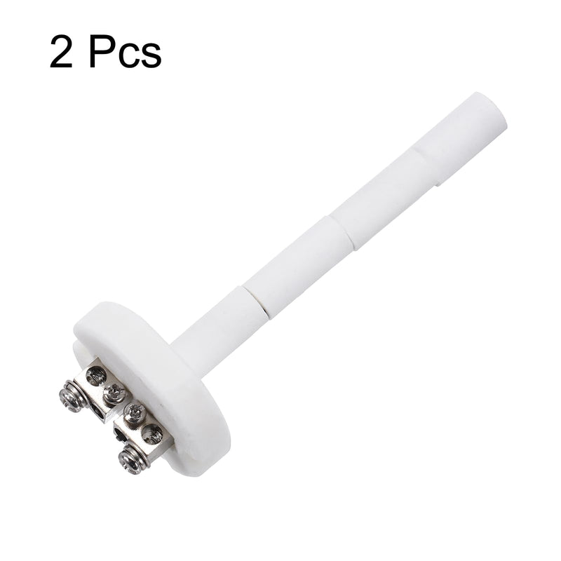 [Australia - AusPower] - MECCANIXITY 2Pcs 4" K Type Ceramic Kiln Furnace Probe Thermocouple Sensor for Muffle Furnace Oven, High Temperature 0 to 1100°C 1.5x100mm 