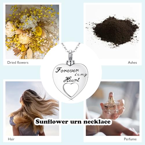Heart/Tree of Life/Snake Urn Necklace for Human Ashes 925 Sterling Silver Customized Memorial Keepsake Cremation Jewelry Ashes Necklace of Loved Ones Women Heart Urn