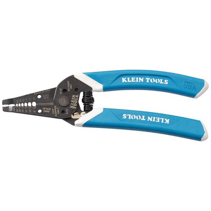 [Australia - AusPower] - Klein Tools K11095 Klein-Kurve Wire Stripper and Cutter, for 8-18 AWG Solid and 10-20 AWG Stranded Wire 