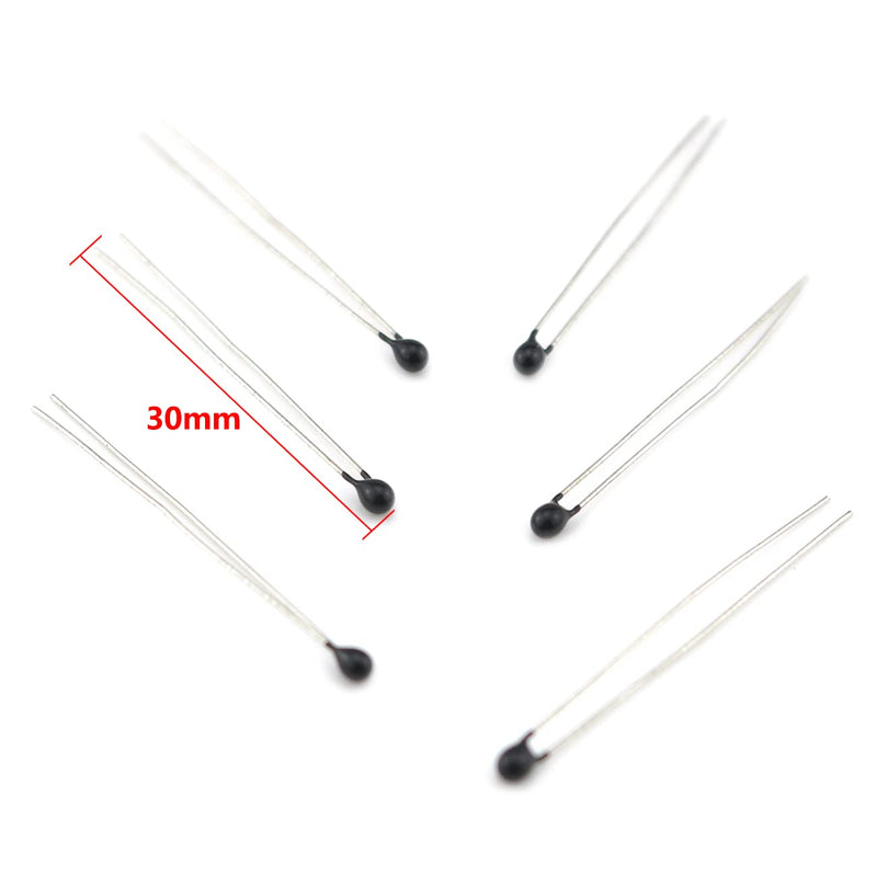 [Australia - AusPower] - NTC Thermistor FMHXG 50PCS MF52-103/3435 10K Ohm egative Temperature Inrush Current Limiter Temperature Sensor MF52-103-3435B NTC Resistor 