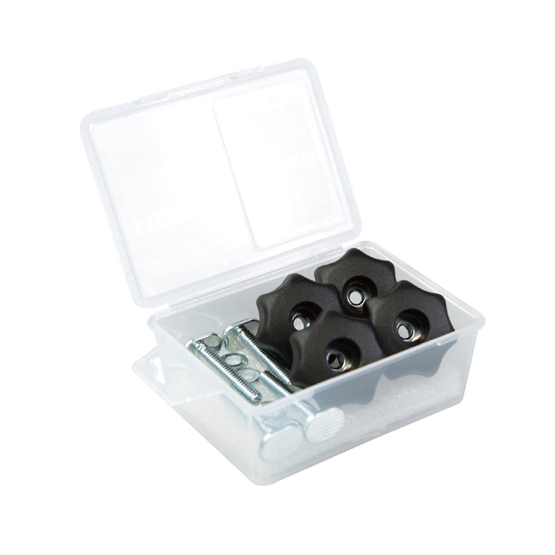 [Australia - AusPower] - POWERTEC 71483 T-Track Knob Kit w/ 7-Star Knob, 5/16"-18 Threaded bolts and Washers, Set of 4, T Track Bolts, T Track Accessories for Woodworking Jigs and Fixtures 5/16"-18 T track knob kits, Set of 4 
