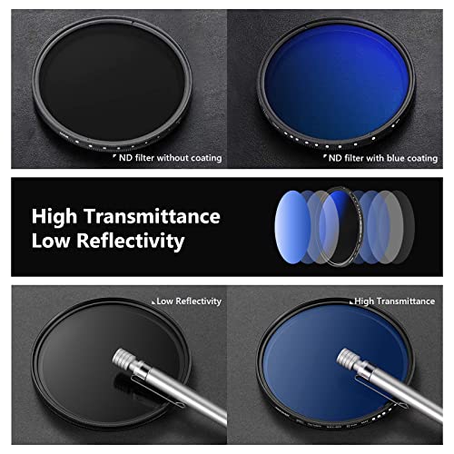 NEEWER 82mm Variable ND Filter ND2-ND400 (1-9 Stops)