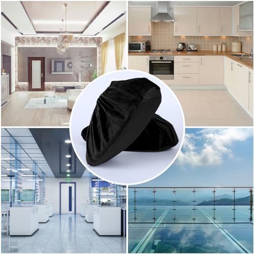 10 Pairs of Reusable Shoe Covers Shoes Non-Slip and Wear-Resistant Machine Washable EU37-43 Black - 5 Pairs