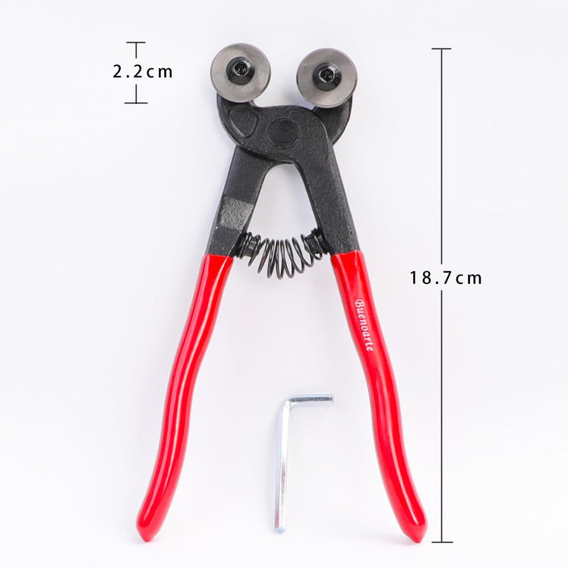 [Australia - AusPower] - Glass Tile Nippers - Heavy Duty Wheeled Glass Mosaic Nipper & Hd Ceramic Tile Nipper, Tile Cutter Pliers Soft-grip Handle - Shapping Plier, Nipper Cutting Tools (7 Inch Wheeled Glass Mosaic Nipper) 7 Inch Wheeled Glass Mosaic Nipper 