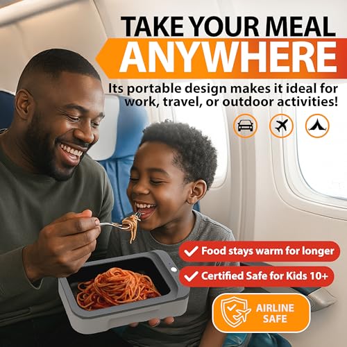 Hot Bento – Self Heated Lunch Box and Food Warmer – Battery Powered Portable Titanium